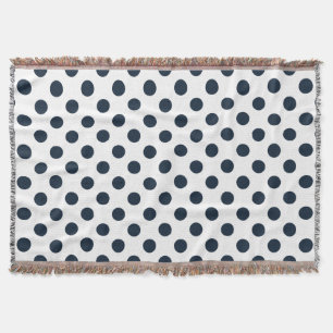 Couverture Pois bleu marine foncé