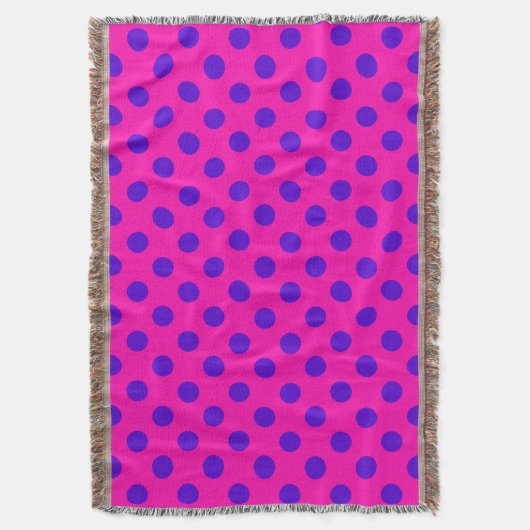 Couverture Pois bleus sur fuchsia (devant Vertical)