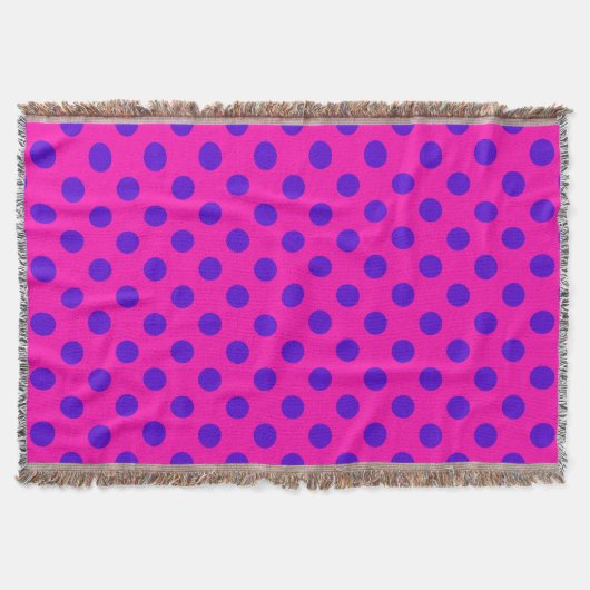 Couverture Pois bleus sur fuchsia (Devant)