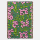 Couverture Pois doux et bourdons, vert et rose (devant Vertical)