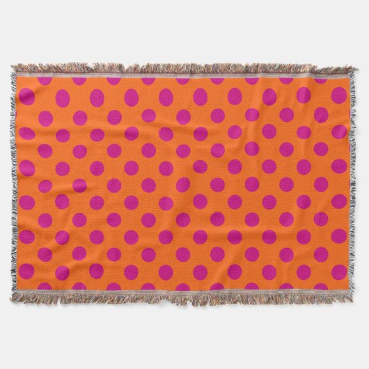 Couverture Pois Fuchsia orange (Devant)
