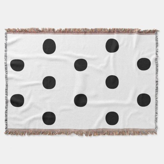 Couverture Pois noir blanc grand élégant motif (Devant)