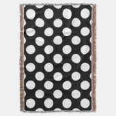 Couverture Pois noirs et blancs, Motif Polka (devant Vertical)