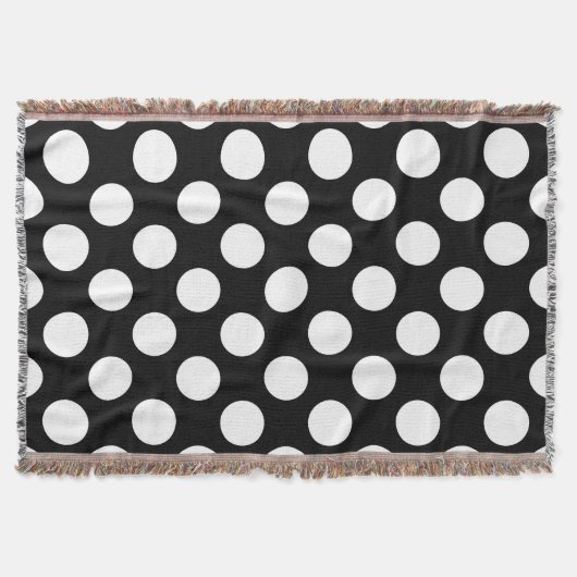 Couverture Pois noirs et blancs, Motif Polka (Devant)