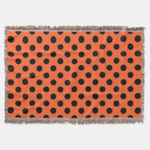 Couverture Pois noirs sur orange