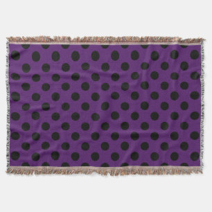 Couverture Pois noirs sur prune violette