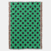 Couverture Pois noirs sur vert frais (devant Vertical)