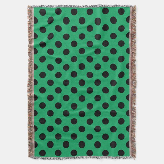 Couverture Pois noirs sur vert frais (devant Vertical)