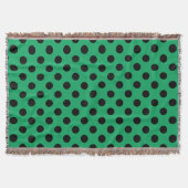 Couverture Pois noirs sur vert frais (Devant)