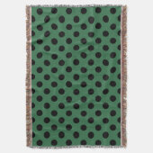 Couverture Pois noirs sur vert kelly (devant Vertical)
