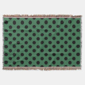 Couverture Pois noirs sur vert kelly (Devant)