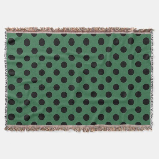 Couverture Pois noirs sur vert kelly (Devant)