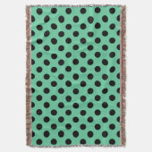 Couverture Pois noirs sur vert menthe (devant Vertical)