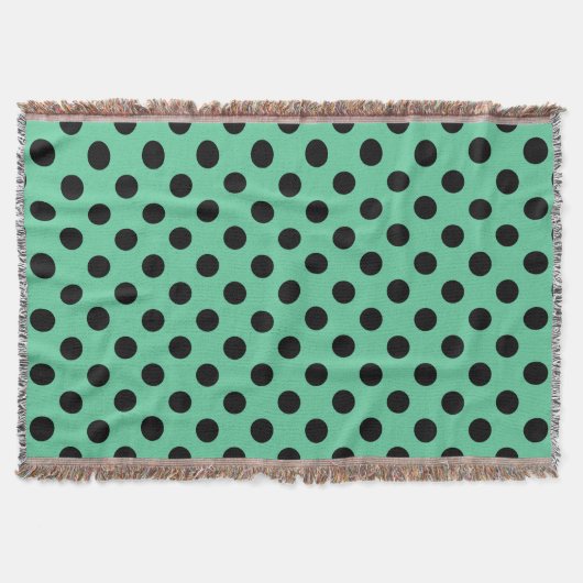 Couverture Pois noirs sur vert menthe (Devant)