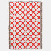 Couverture pois rouge et blanc point et chèque motif est fa (devant Vertical)