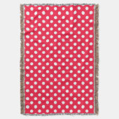 Couverture pois rouge et blanche (devant Vertical)