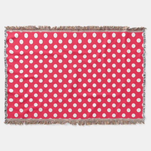 Couverture pois rouge et blanche (Devant)