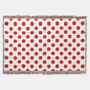 Couverture Pois rouges et blancs