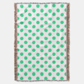 Couverture Pois verts et blancs (devant Vertical)