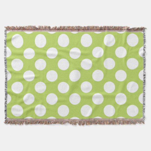 Couverture Pois verts, Motif à points Polka, points, pointill (Devant)