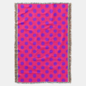 Couverture Pois violets sur cerise (devant Vertical)