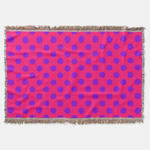 Couverture Pois violets sur cerise