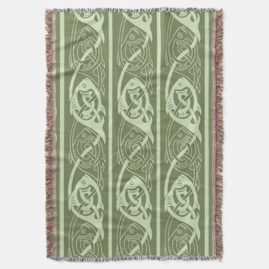 Couverture Poisson à nouer celtique en vert (devant Vertical)