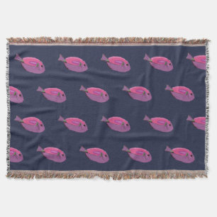 Couverture Poisson Tropical Rose Blanche