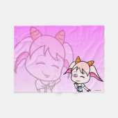 COUVERTURE POLAIRE こかげのやぎ フリースブランケット (Devant (Horizontal))