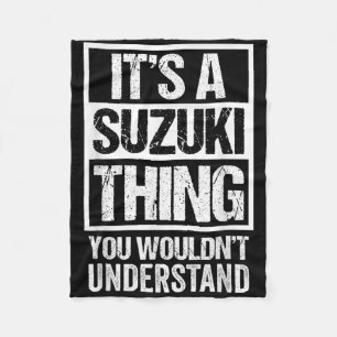 Couverture Polaire 鈴 木 字 C'Est Un Suzuki Que Vous Ne Comprendriez Pas