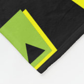Couverture Polaire 020216 - Vert, Jaune et Noir sur Noir (Coin)