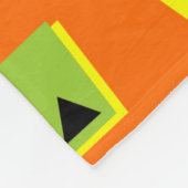 Couverture Polaire 020216 - Vert, Jaune et Noir sur Orange FF6600 (Coin)