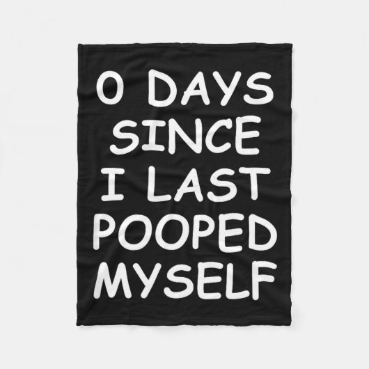 Couverture Polaire 0 Days Since I Last Oped Myself, Funny, Jokes, Sar (Devant)