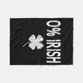 Couverture Polaire 0% Irish Funny St. Patrick's Day Shamrock Men Wome (Devant (Horizontal))
