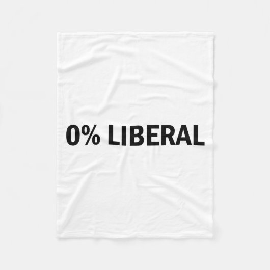 Couverture Polaire 0% Liberal 0 Percent Liberal Funny Conservative Li (Devant)