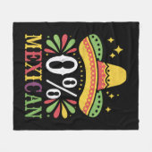 Couverture Polaire 0% Mexicain Zéro Pour Cent Drôle Cinco De Mayo (Devant (Horizontal))
