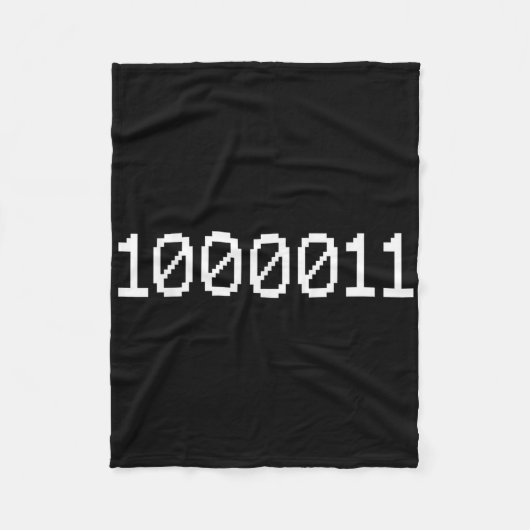 Couverture Polaire 1000011 Code binaire pour 67 mème technologique dr (Devant)