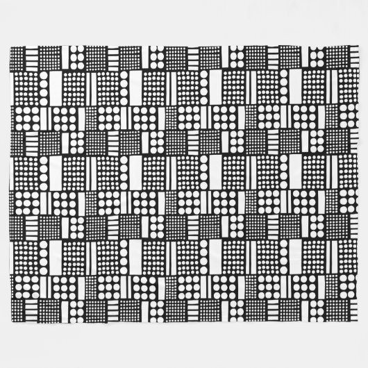 Couverture Polaire 100416 - Blanc sur noir (Devant (Horizontal))