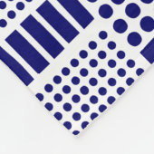 Couverture Polaire 100416 - Marine profonde en blanc (Coin)