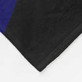 Couverture Polaire 1007 Art Abstrait Noir Et Bleu (Coin)
