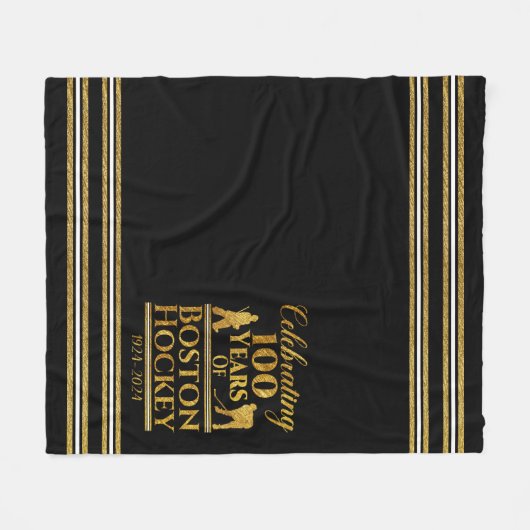 Couverture Polaire 100 Ans De Hockey À Boston (Devant (Horizontal))