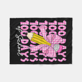 Couverture Polaire 100 Days Of School Girls Coquette Bow 100th Day Of (Devant (Horizontal))