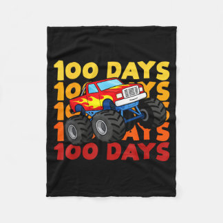 Couverture Polaire 100 Days Of School Kids Monster Truck Boys And Gir