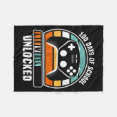Couverture Polaire 100 Days Of School Level Unlocked Funny Gamers Boy (Devant (Horizontal))