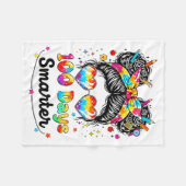 Couverture Polaire 100 Days Smarter Messy Bun 100th Day Of School Gir (Devant (Horizontal))