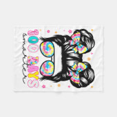 Couverture Polaire 100 Days Smarter Messy Bun Girl 100th Day Of Schoo (Devant (Horizontal))