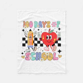 Couverture Polaire 100 Jours De L'École Fleur De Boho Rétro 100E Jour