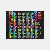 Couverture Polaire 100 Jours De Train Avec Animaux Enfants 100 Jours  (Devant (Horizontal))