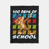 Couverture Polaire 100 Jours D'École Dabbing Monkey Amoureux des anim (Devant)