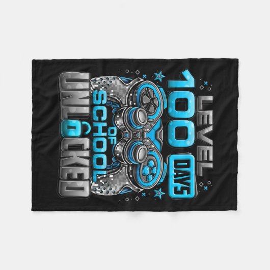 Couverture Polaire 100 Jours D'École Déverrouillé Garçons 100E Jour D (Devant (Horizontal))